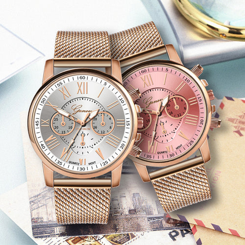 Luxury Quartz Sport Military Stainless Steel Dial Leather Band Wrist Watch