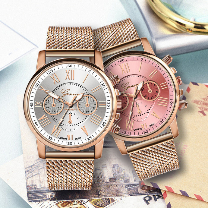 Luxury Quartz Sport Military Stainless Steel Dial Leather Band Wrist Watch