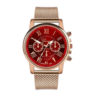Luxury Quartz Sport Military Stainless Steel Dial Leather Band Wrist Watch