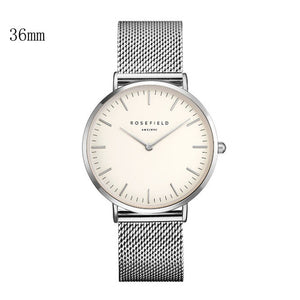 New Arrival Rosefield Watches Women Fashion Luxurious Ladies Leather Imitation Pattern Quartz Analog Wrist Watches rosefield