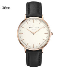Load image into Gallery viewer, New Arrival Rosefield Watches Women Fashion Luxurious Ladies Leather Imitation Pattern Quartz Analog Wrist Watches rosefield