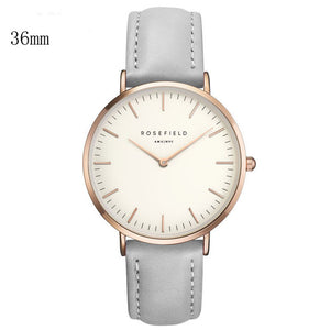 New Arrival Rosefield Watches Women Fashion Luxurious Ladies Leather Imitation Pattern Quartz Analog Wrist Watches rosefield