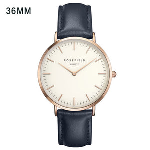 New Arrival Rosefield Watches Women Fashion Luxurious Ladies Leather Imitation Pattern Quartz Analog Wrist Watches rosefield
