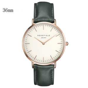 New Arrival Rosefield Watches Women Fashion Luxurious Ladies Leather Imitation Pattern Quartz Analog Wrist Watches rosefield